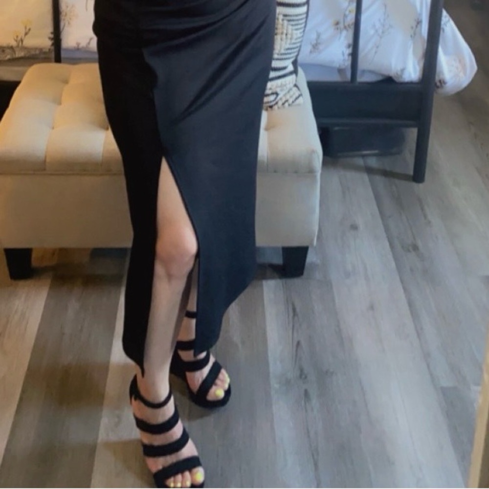 Black Strappy Wedge Sandals - Women - Picture 8 of 8